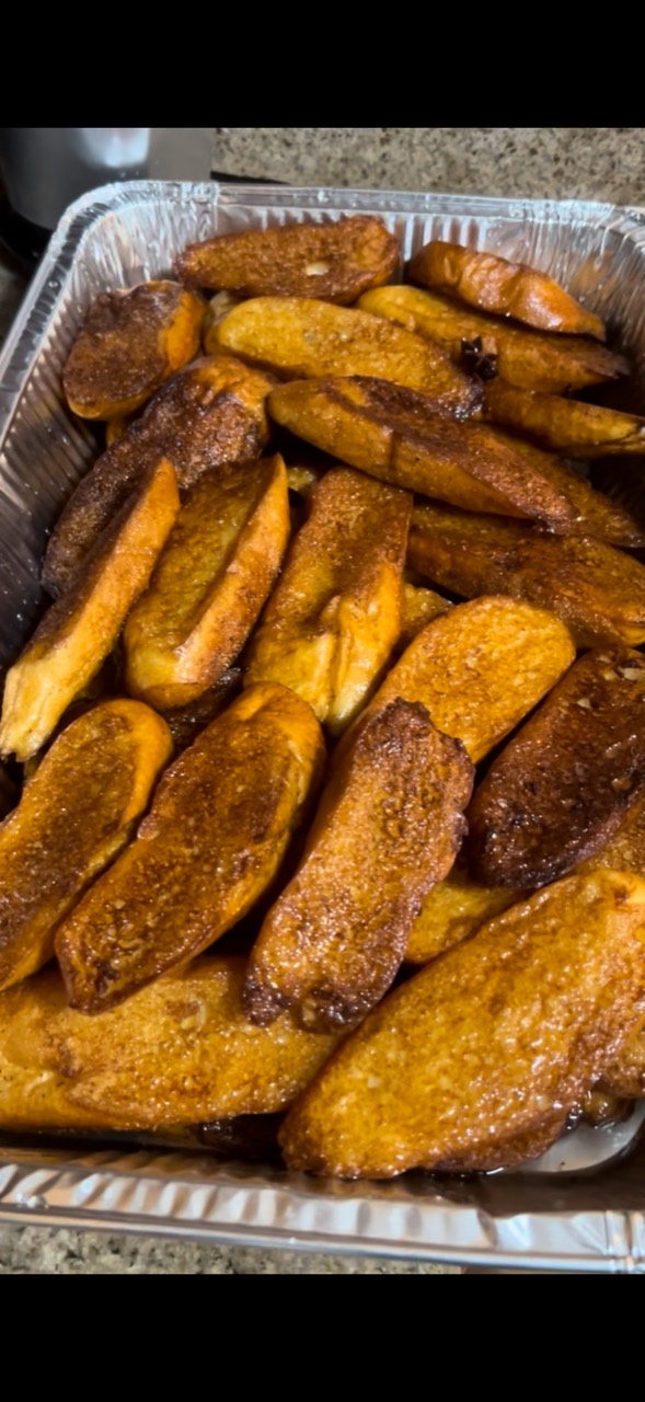 Bandeja de torrejas doradas